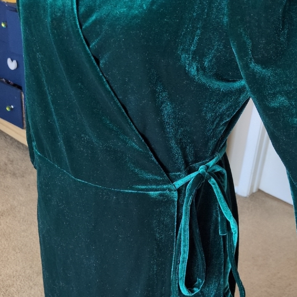 Baltic Born Deep Green Velvet Dress - Picture 6 of 11